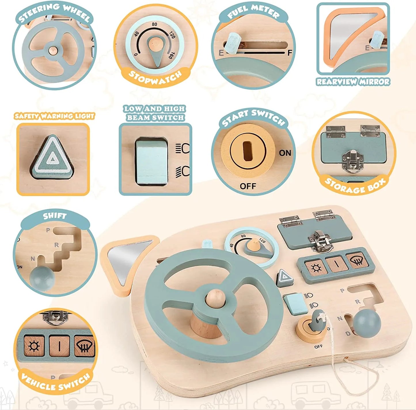 Montessori Toy Steering Wheel