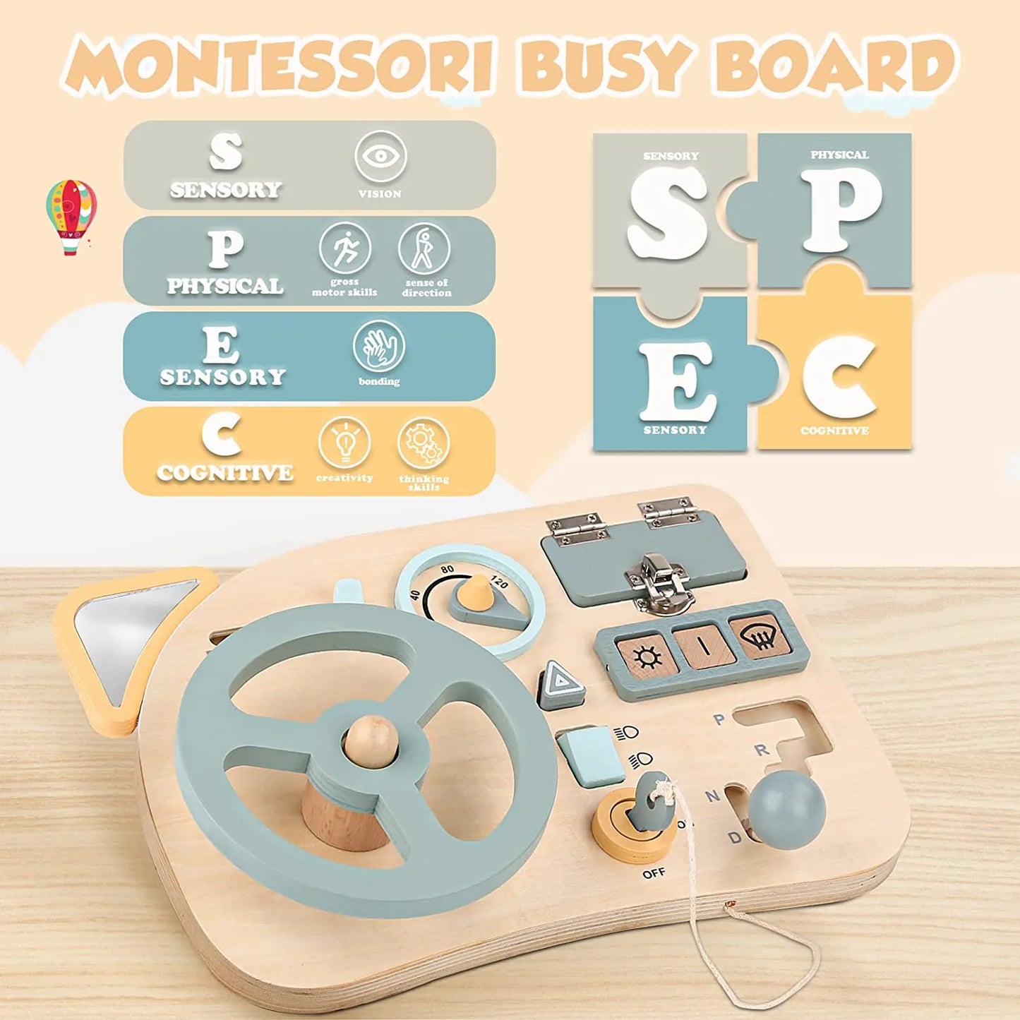 Montessori Toy Steering Wheel